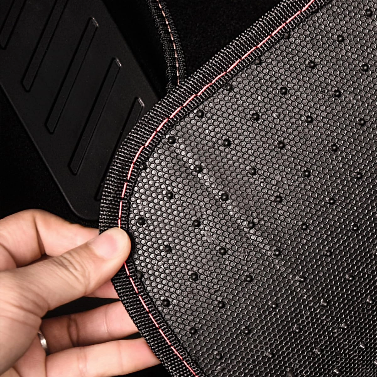 Jelly Waterproof Universal Fit Car Floor Mats - Pink Leather