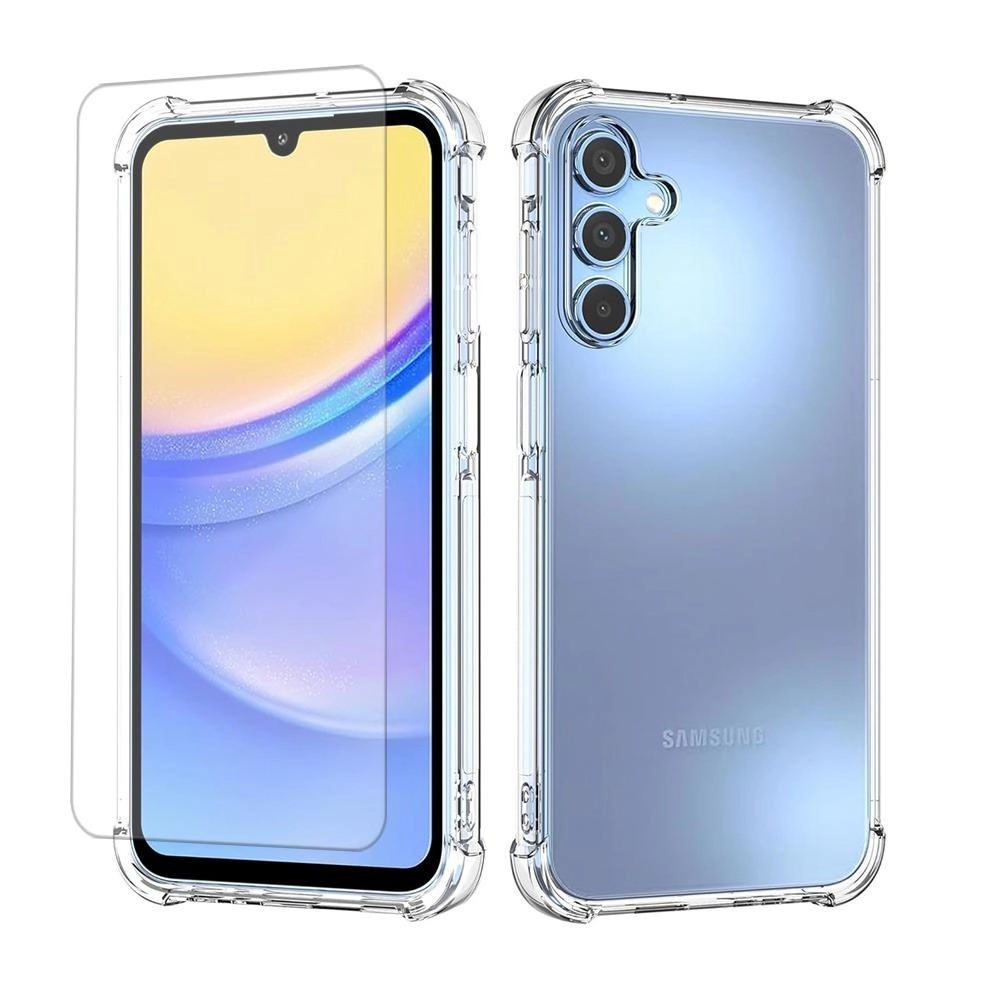 Max & Max Transparent Cover + Tempered Glass Case for Samsung Galaxy A17