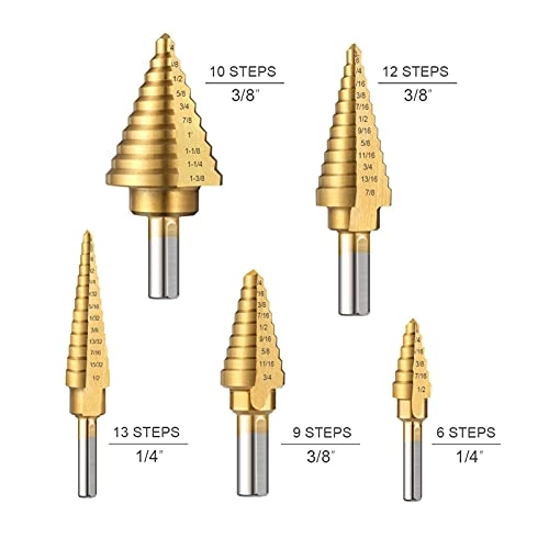Step Drill Bit Set - 5PCS HSS
