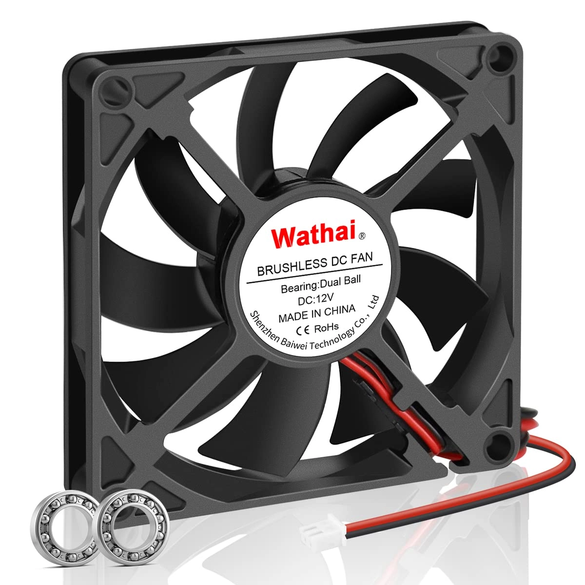 Wathai Cooling Fan - 2 Pack 80mm