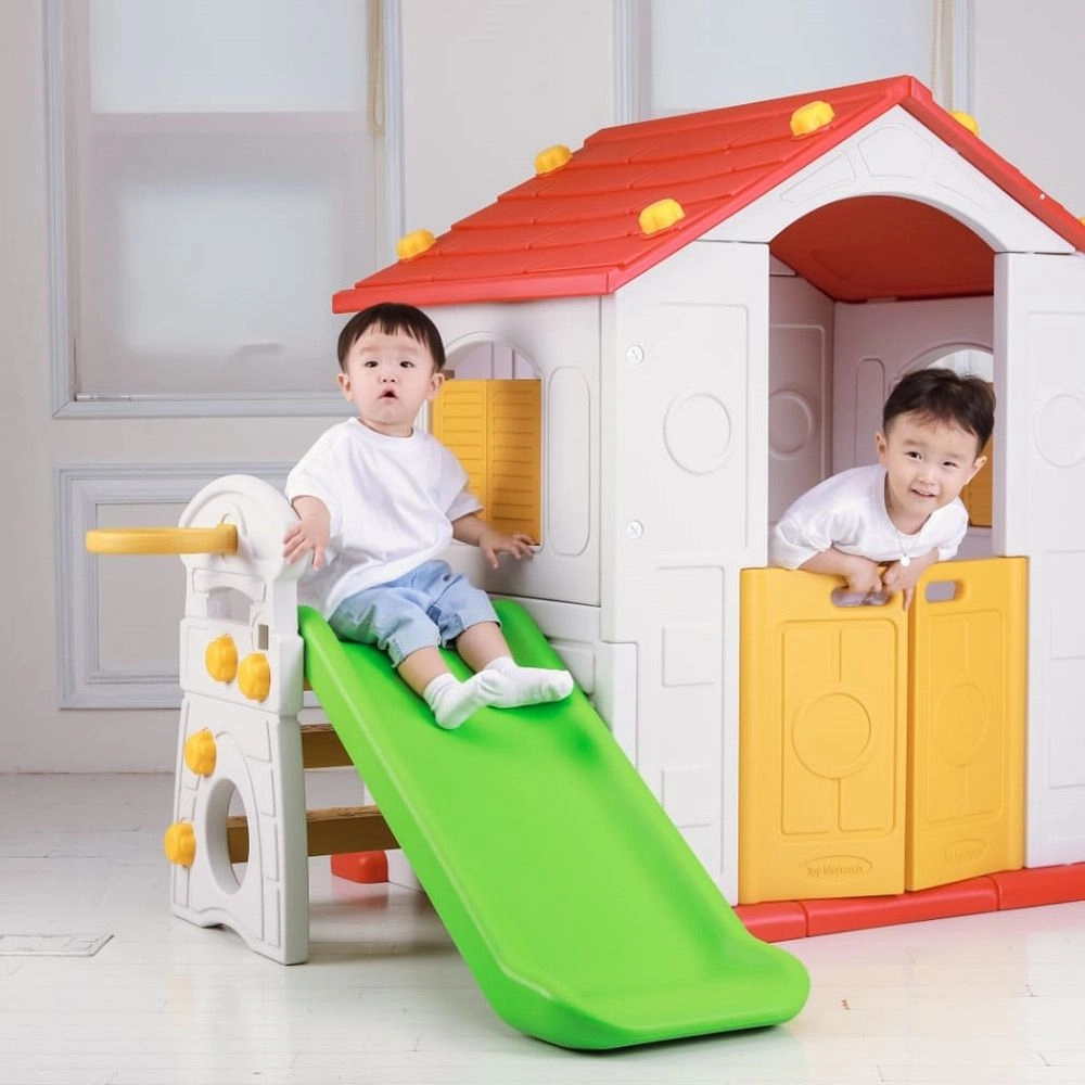 Tomo Big Playhouse - Slide Basketball Ring Multi Colour
