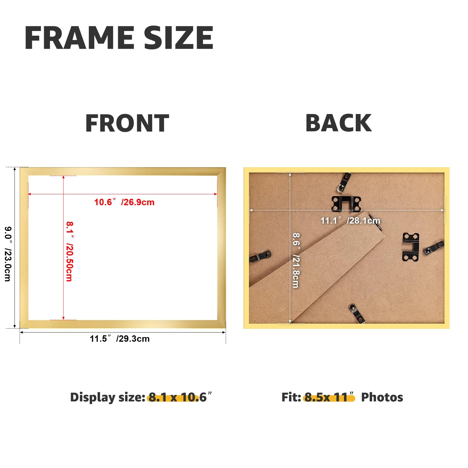 Picture Frame Set - 8.5x11