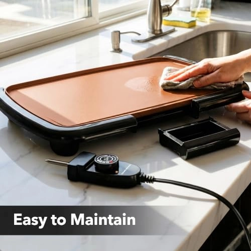 Electric Indoor Kitchen Griddle - 16 x 10 Inch
