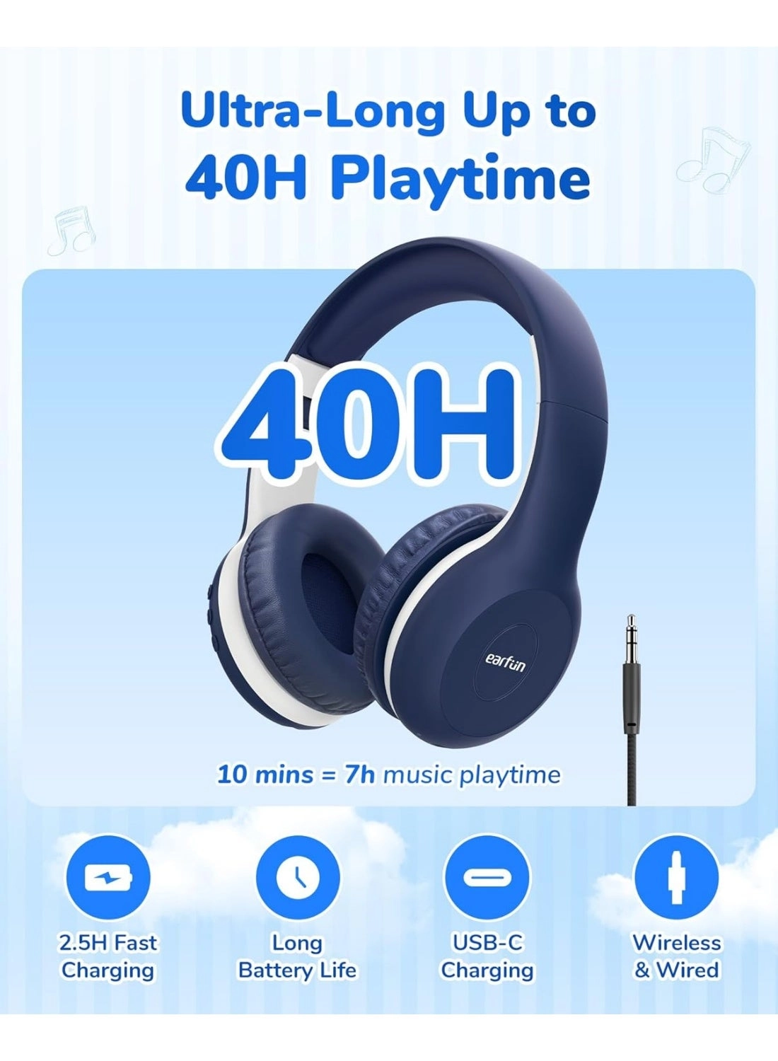 K2 - Kids Bluetooth 5.0 40H Playtime