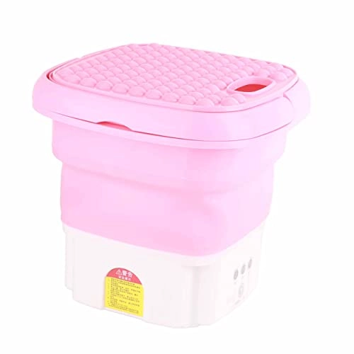 Folding Washing Machine,efficient Portable Mini Washer Small Foldable Bucket Lightweight for Baby Clothes Underwear and Small Items Perfect for Apartment Laundry Camping Rv and Travel(blue)