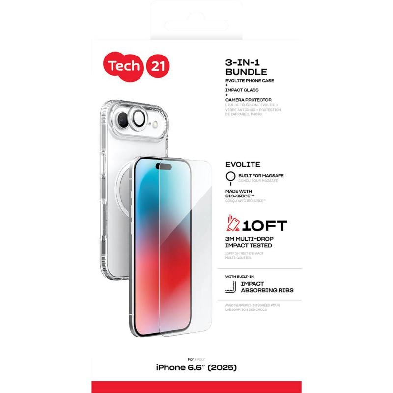 Evo + Impact Glass + Camera Lens Protector - MagSafe Clear for iPhone Air