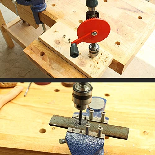 Double Pinions Hand Crank Drill - 3Mm 4Mm Drill Bit 1/4 Inch