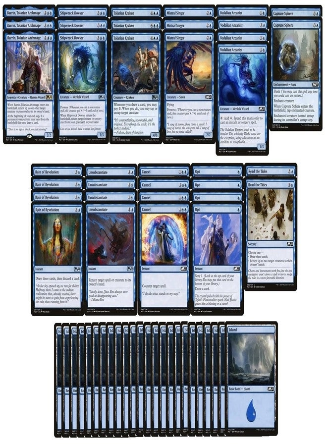 MTG Decks & More Magic The Gathering: Blue Control Introductory Deck - Mono Blue Modern Legal