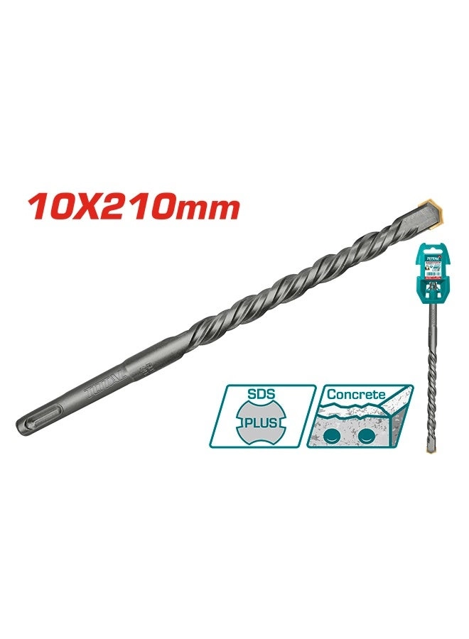 Total SDS Plus Hammer Drill Bit - Industrial-grade cemented carbide tip Pack of 5 10mm