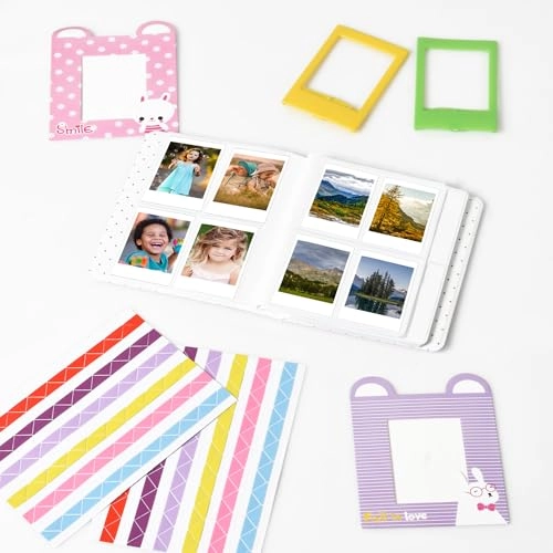 Mini 12 Camera Case + Mini Photo Album + Colorful Filter + Wall Hanging Frame + Stickers - Purple Compatible with Instax Mini 12
