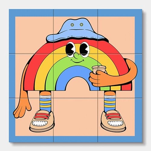 Cool Dudes Art Blocks Wooden Puzzle (HST02993) - 26 pcs