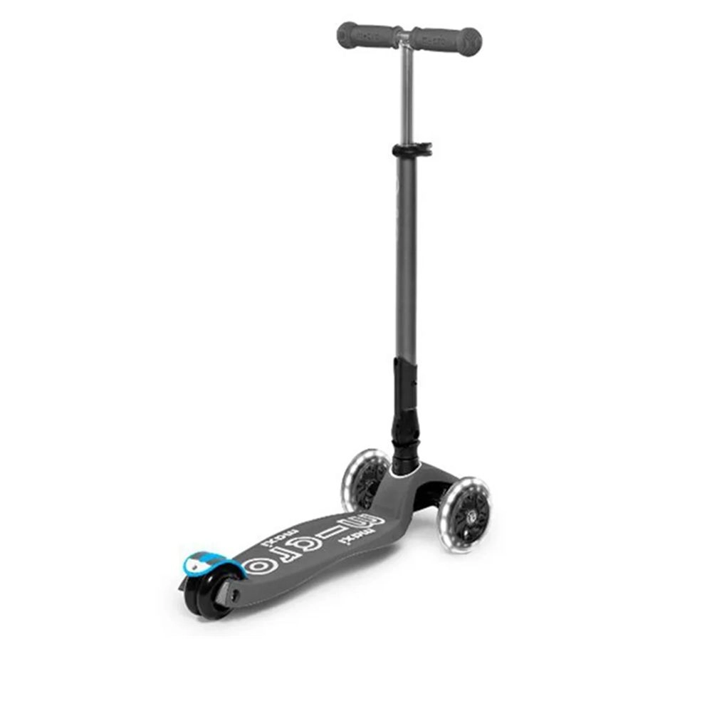 Maxi Deluxe 3-Wheel Kick Scooter – 120/80 mm LED Foldable