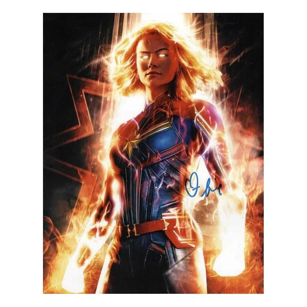 BOOTROOM COLLECTION Brie Larson Signed Captain Marvel Poster
