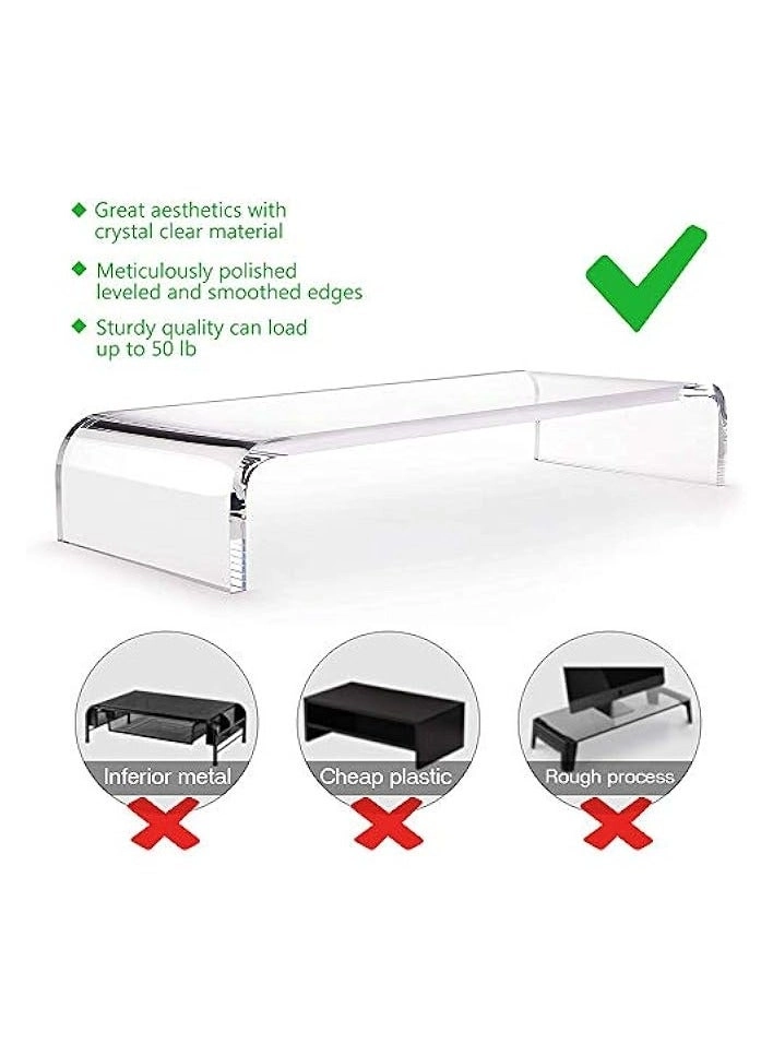 Monitor Stand - Acrylic Clear