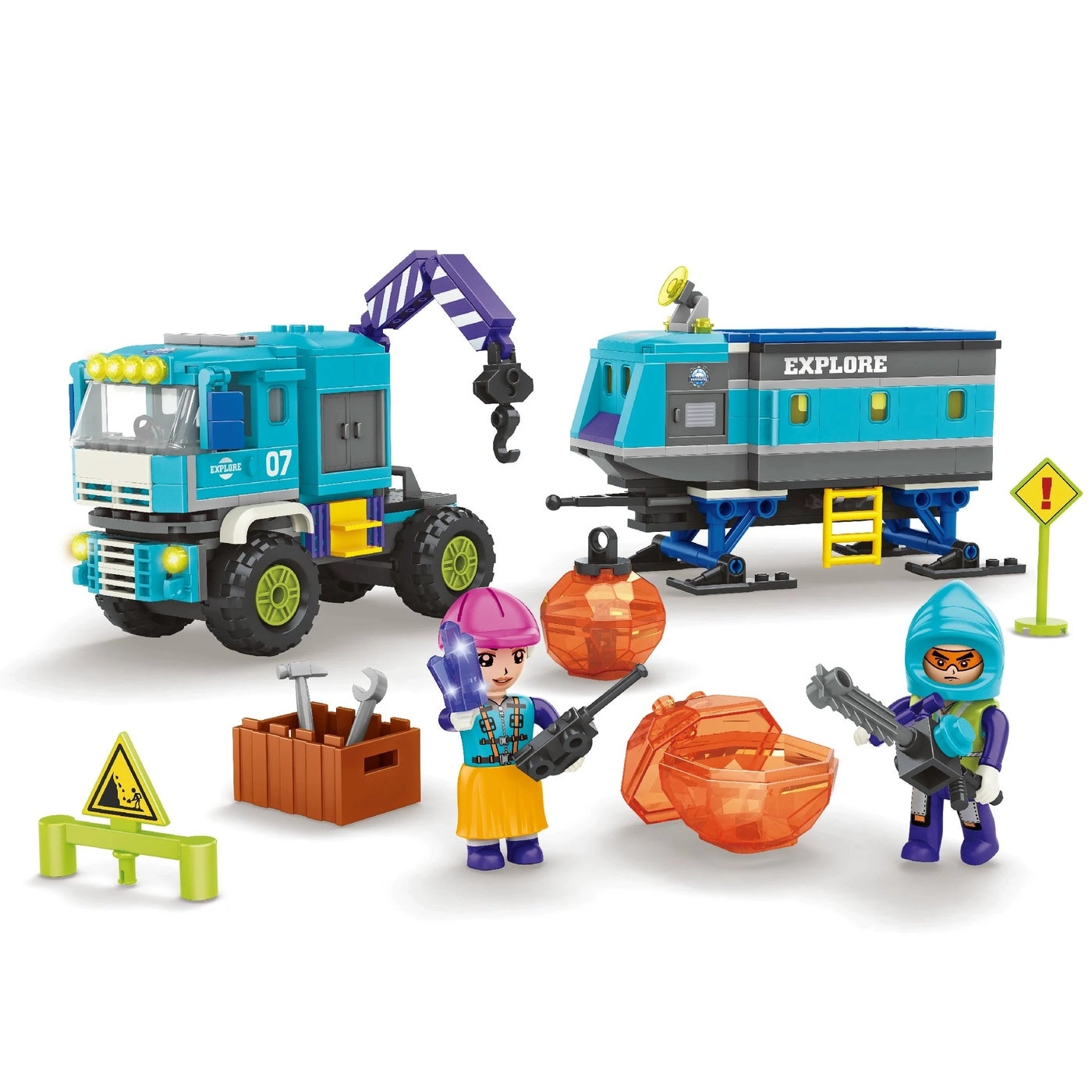 Bluejw Arctic Adventure Building Block Set - 390 pcs