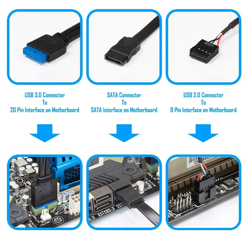 USB 3.0 Hub - Front Panel 7 Port 2.1A Fast Charging