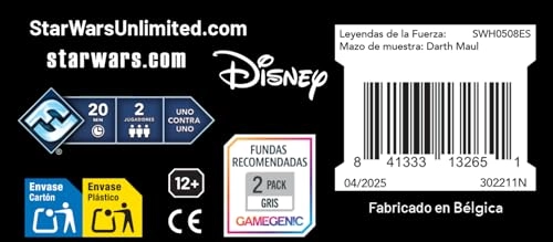 Star Wars Unlimited: Legends of the Force - Darth Maul Sample Deck (Spanish)