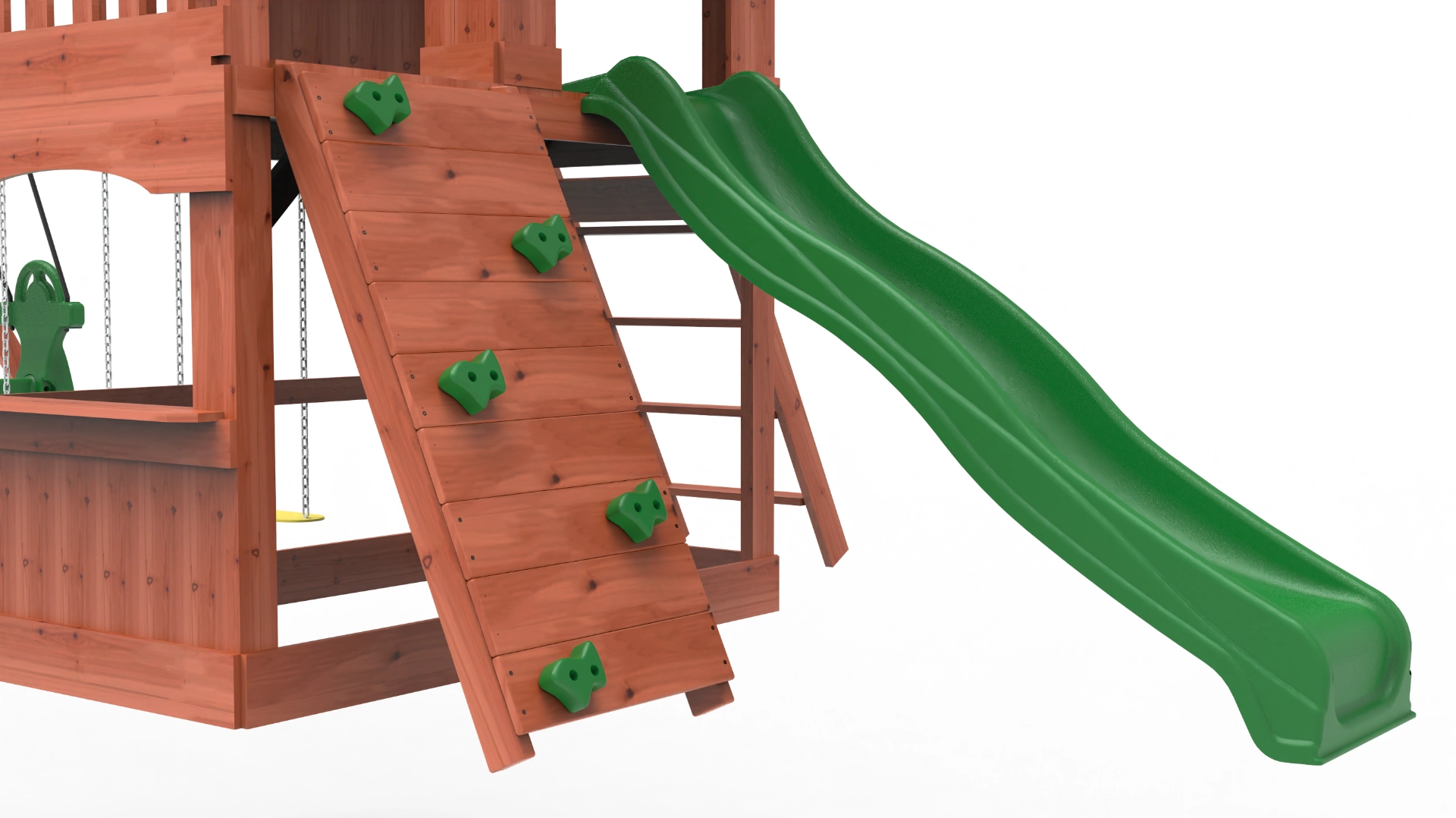 Playful peaks Swing Set - 18 L x 8 W x 10 H ft 2-12 years