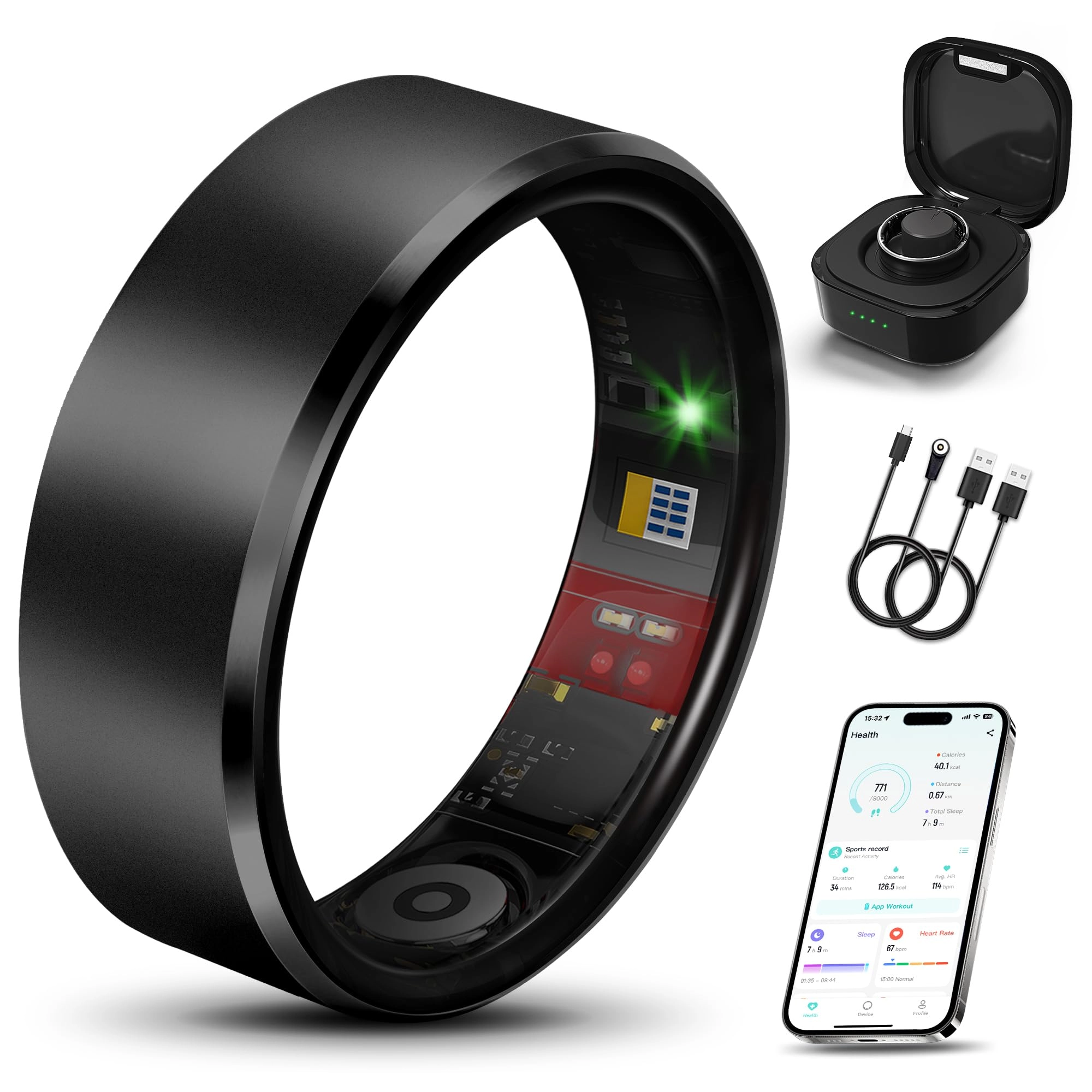 Dongguan Huikang Intelligent Technology Co., Ltd. Smart Ring - 2.0 Slim Black