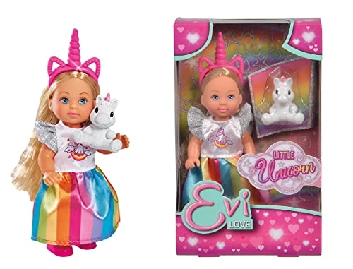 Evi Love Little Unicorn Doll - Rainbow