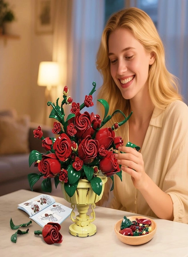 Rose Flower Building Set - 969 pcs