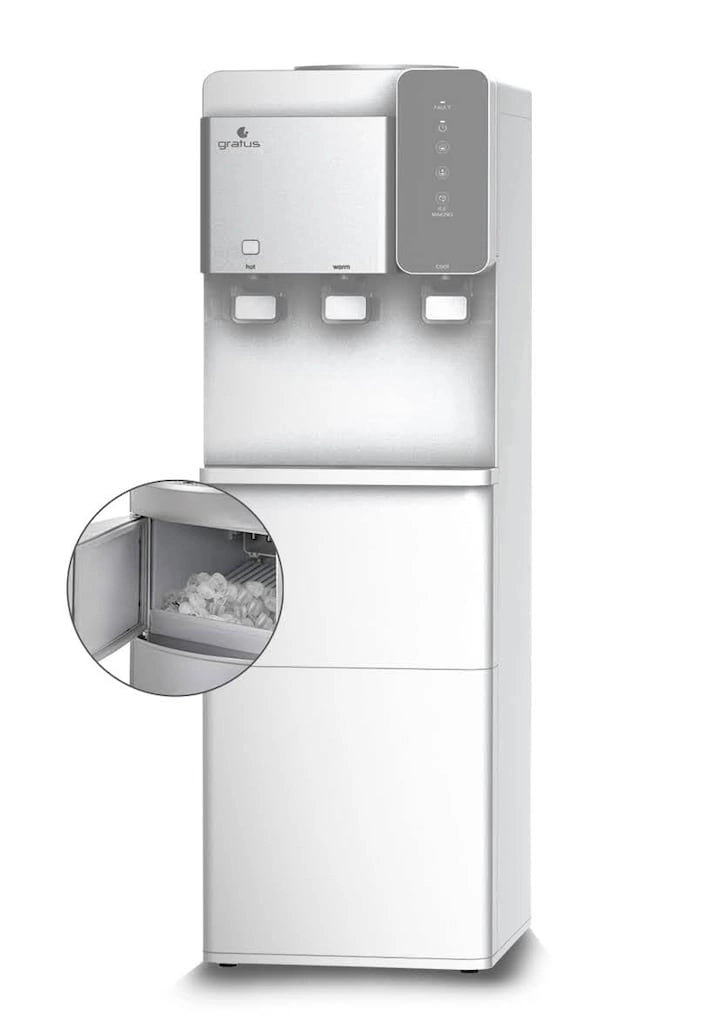 GRATUS ice maker with Water Dispenser - 10 MINUTES PER CYCLE Hot, Cool & Cold 3 tap