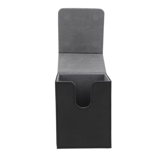 Magnetic Card Box - PU leather Black Red