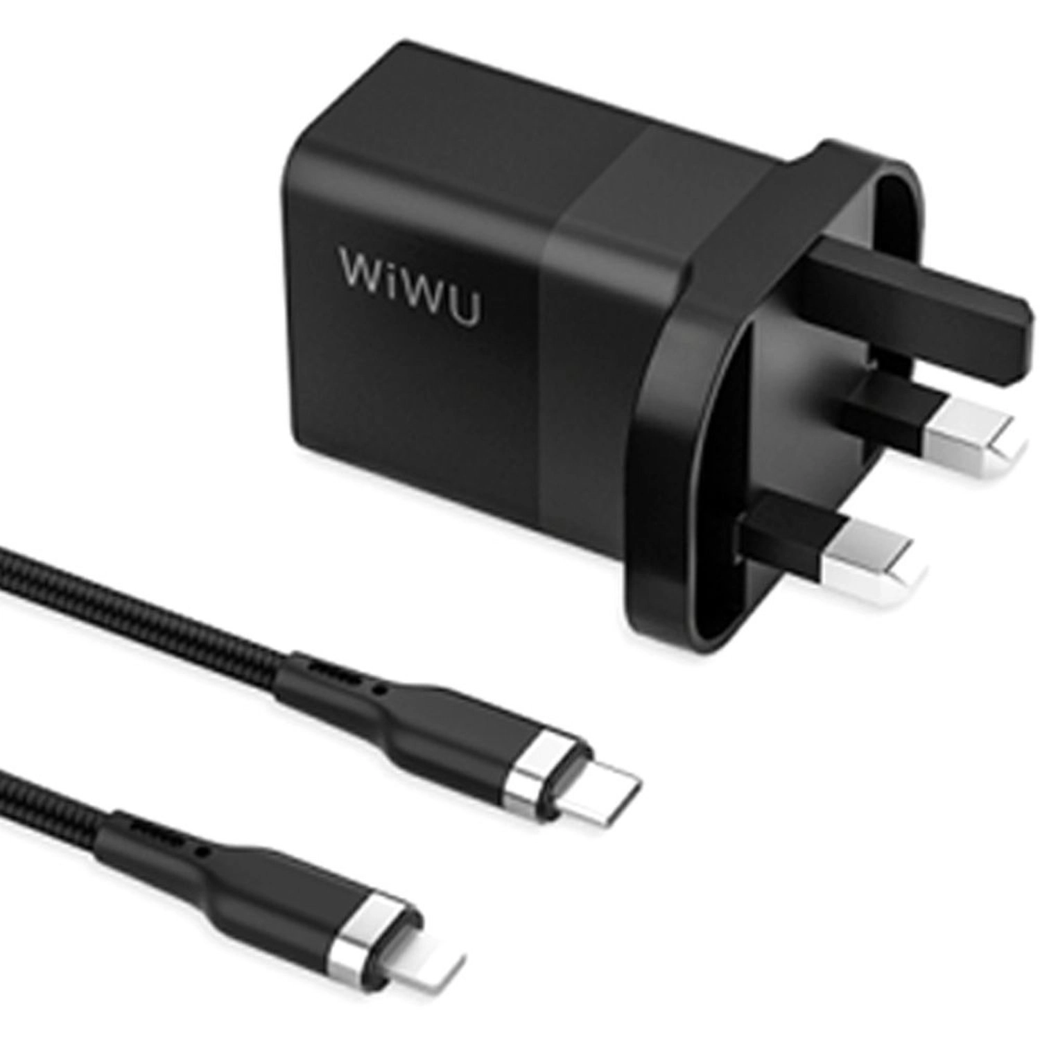 Quick Charge Charger - 100 - 240 Volts + Type-C to Lightning Cable - 1.5m