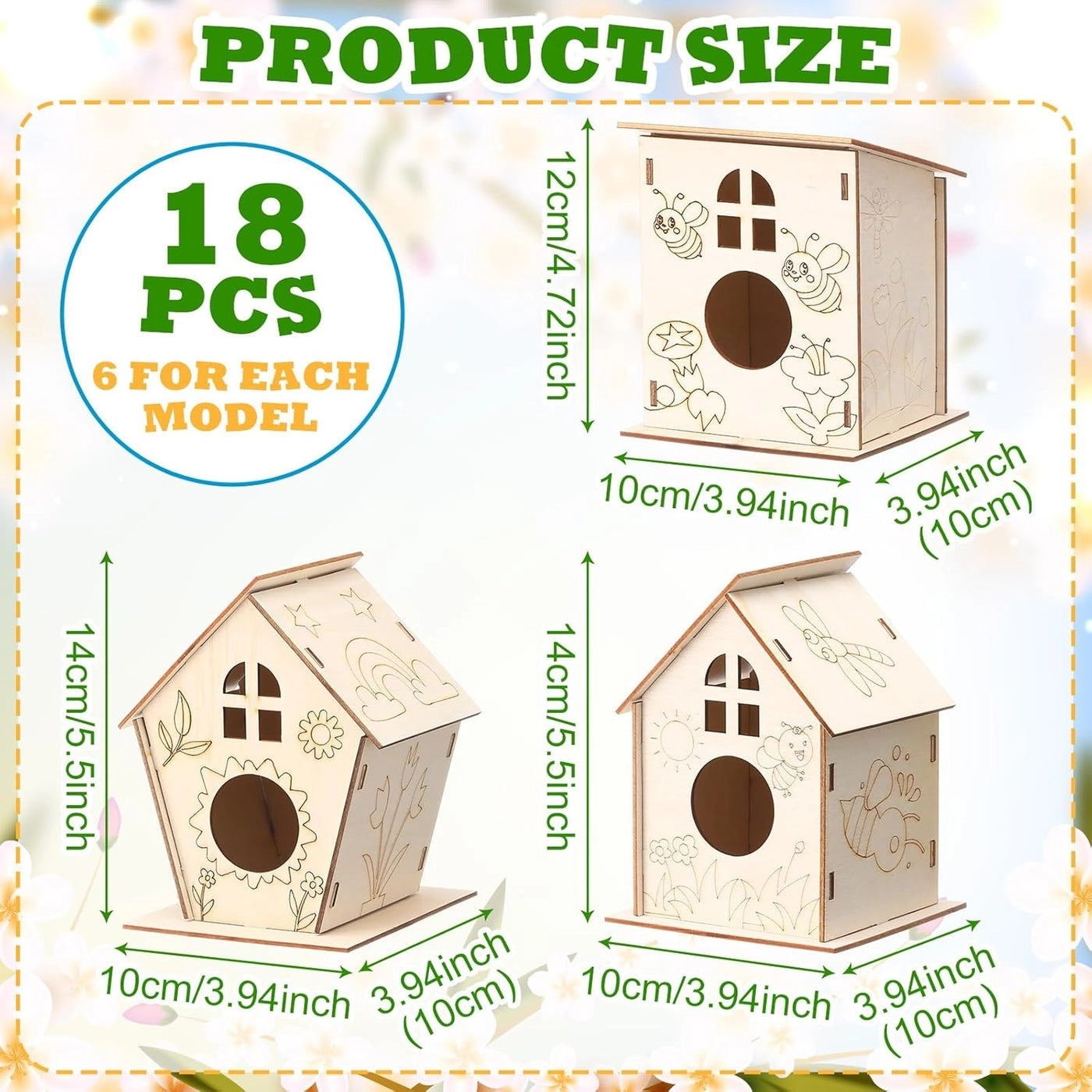 DIY Birdhouse Kit - 18 pieces