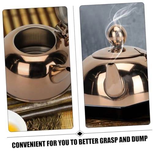 Turkish Tea Kettle - 304 stainless steel, wood 680 milliliter