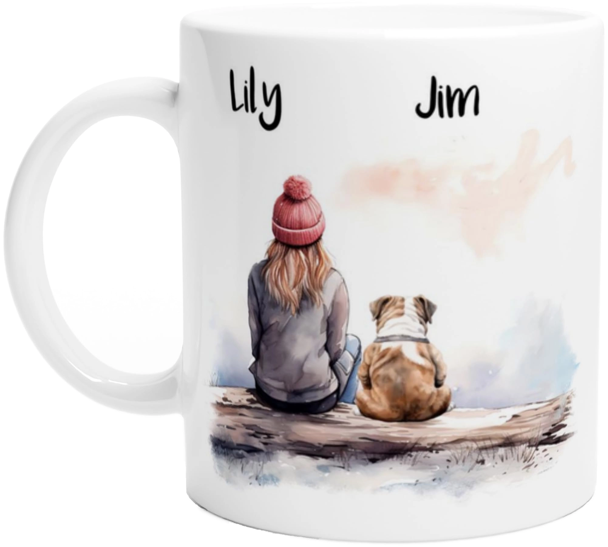 engravables Winter Woman & Dog 1 Mug - 1 pcs