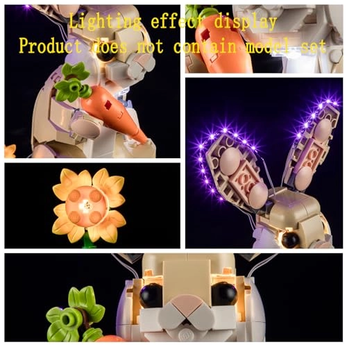 LED Light Kit for LEGO Cute Bunny Building Blocks Model 31162