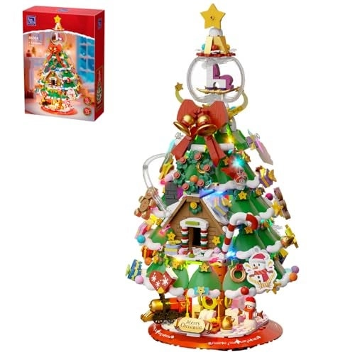 PANTASY Christmas Tree Building Block Set - 39 cm Built-in LED