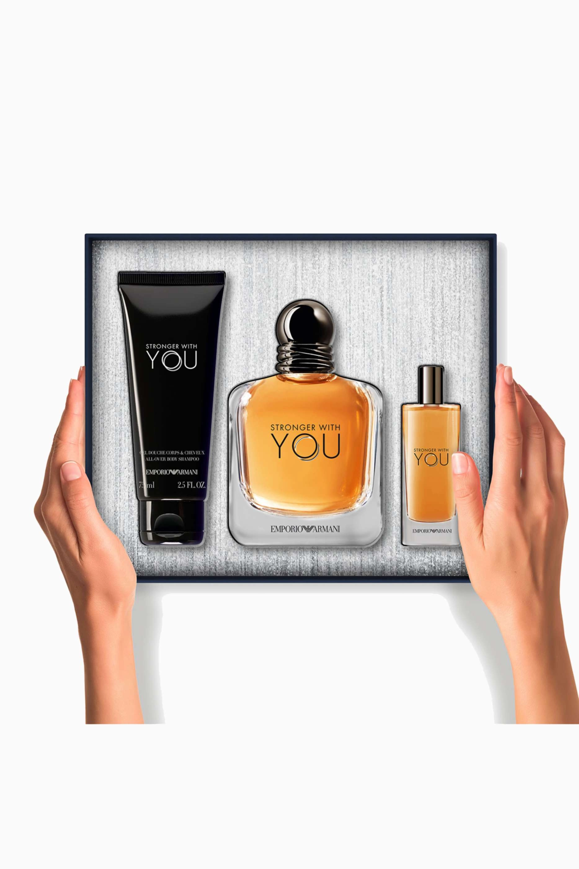 Stronger With You Eau de Toilette - 100ml + Stronger With You Eau de Toilette Travel Spray - 15ml + Stronger With You Shower Gel - 75ml