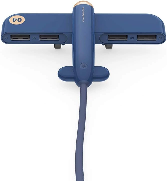woobles USB 2.0 Hub - 4 Ports Airplane shape