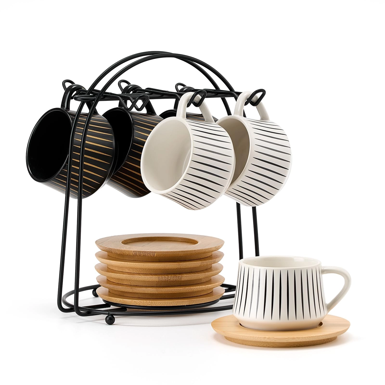 Luka Striped Coffee Cup - 6 pcs - 130 ml