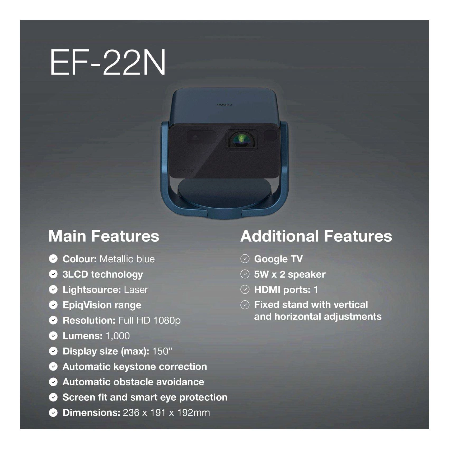 Mini Smart Laser Projector EF-22N