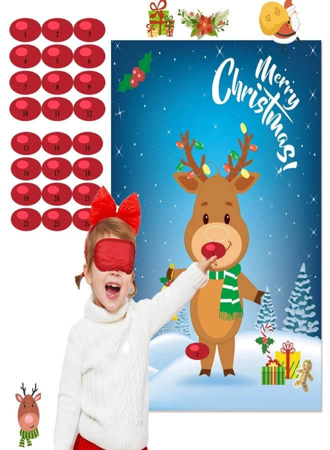 Funnlot Pin The Nose on The Reindeer - Kids Adults 24