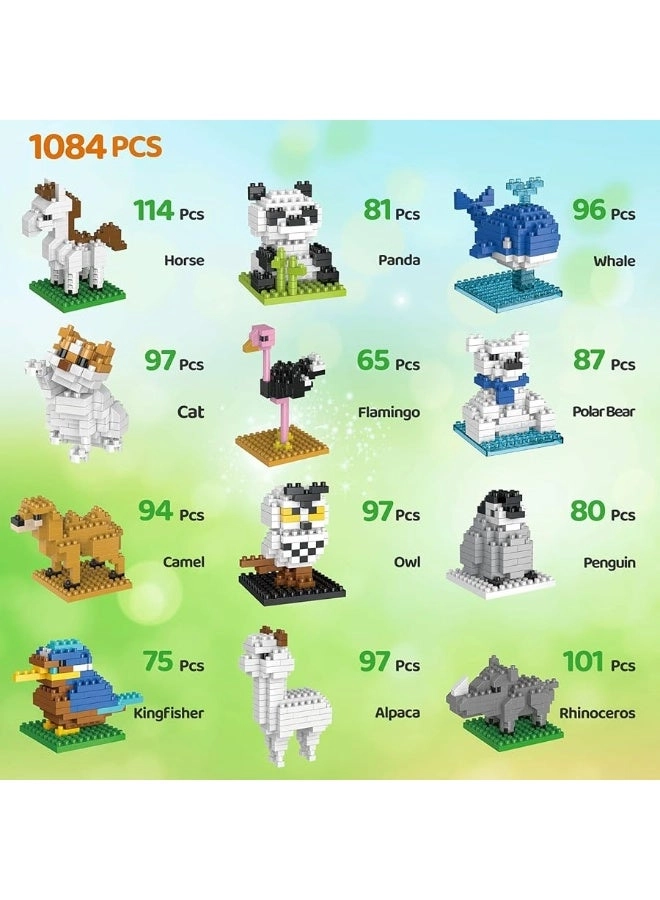 Mini Animals Building Blocks - Animals 12pcs