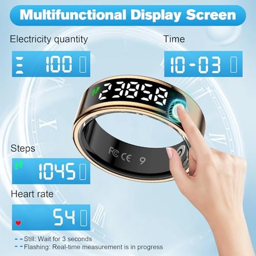Smart Ring - LED Dispay Screen Heart Rate Sleep Tracker