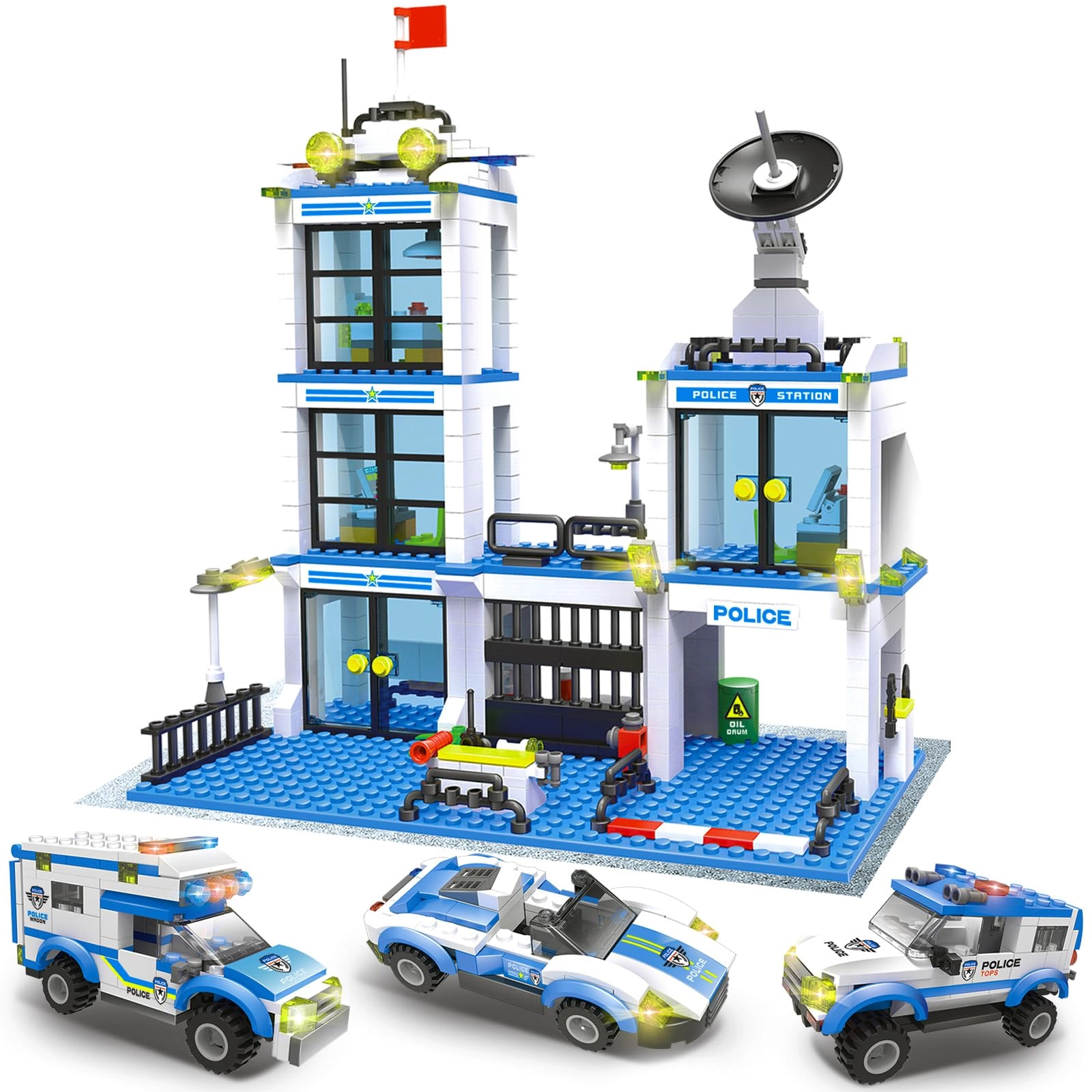 Liberty Imports Rescue City Police Station - Police 736pcs