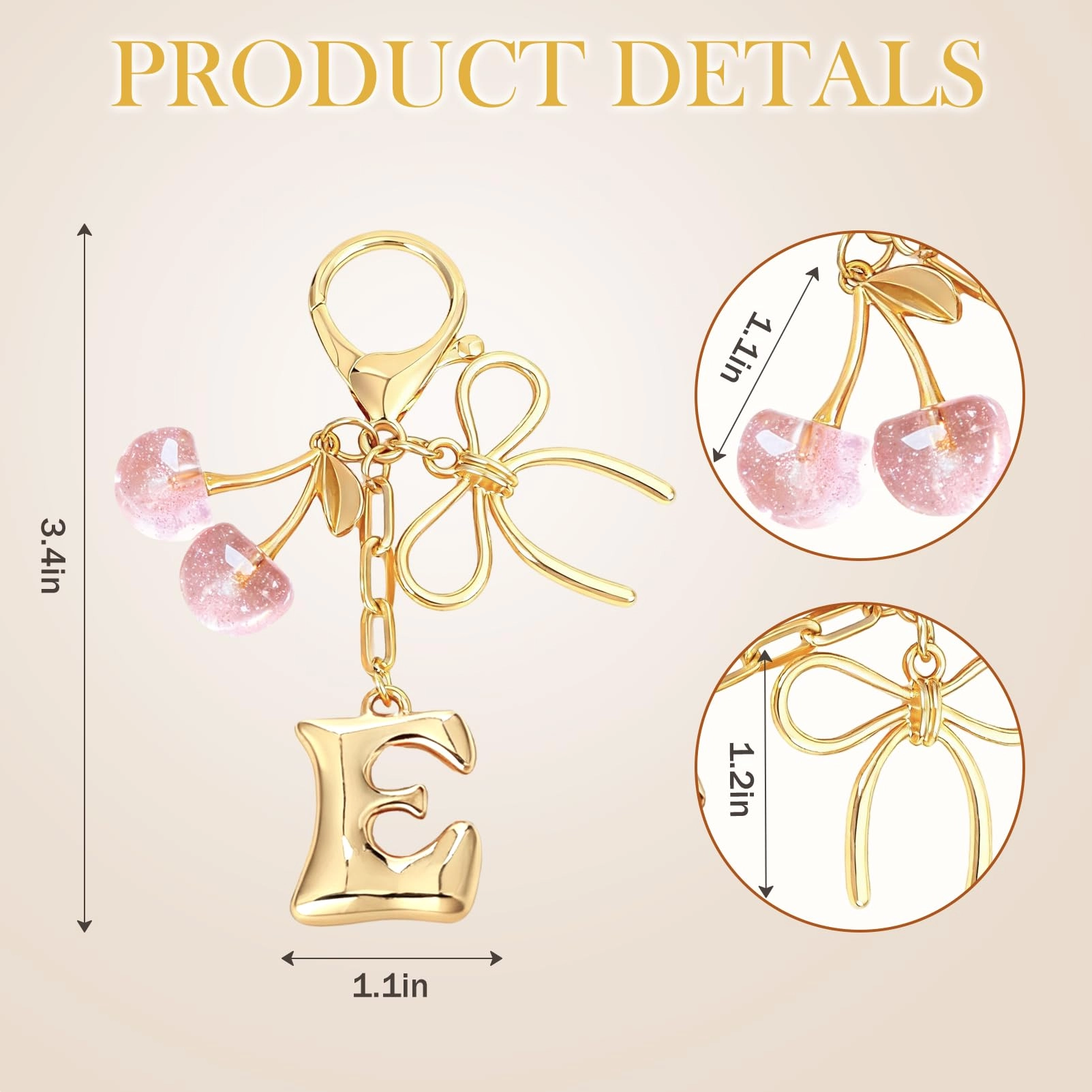 Initial P Keychain - Letter