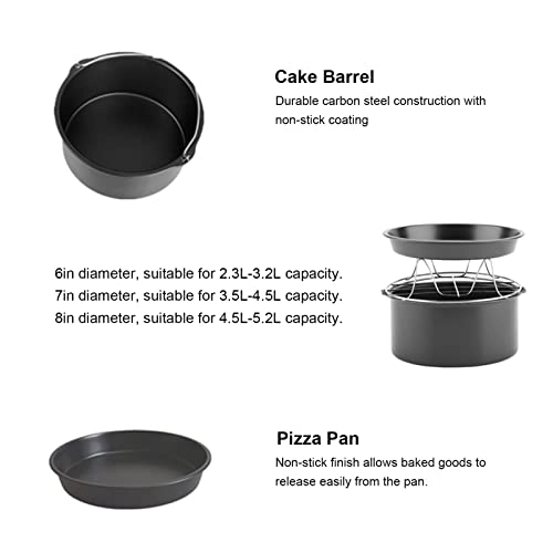 Cake Barrel + Pizza Pan + Cupcake Mould + Bread Bracket + Metal Holder + Double Layer Rack + Heat Insulated Pad + Oil Brush + Food Tong + Dish Clip - 10pcs