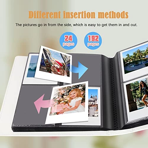 3.5x4.5" 192 Pockets Faux Leather Photo Album