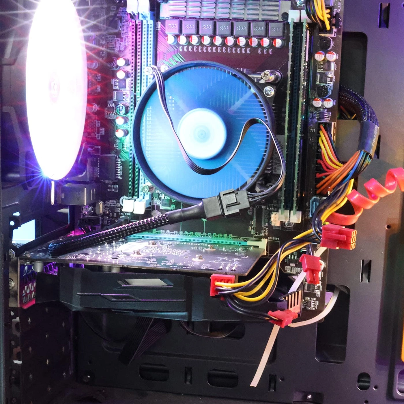 4-Pin PWM Fan Splitter Cable - 5 Pack 10.6" Sleeved Braided