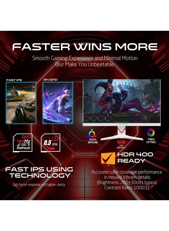 Artic Pro-Series Gaming Monitor - GOA27QHD180IPS 27 in 2560 X 1440