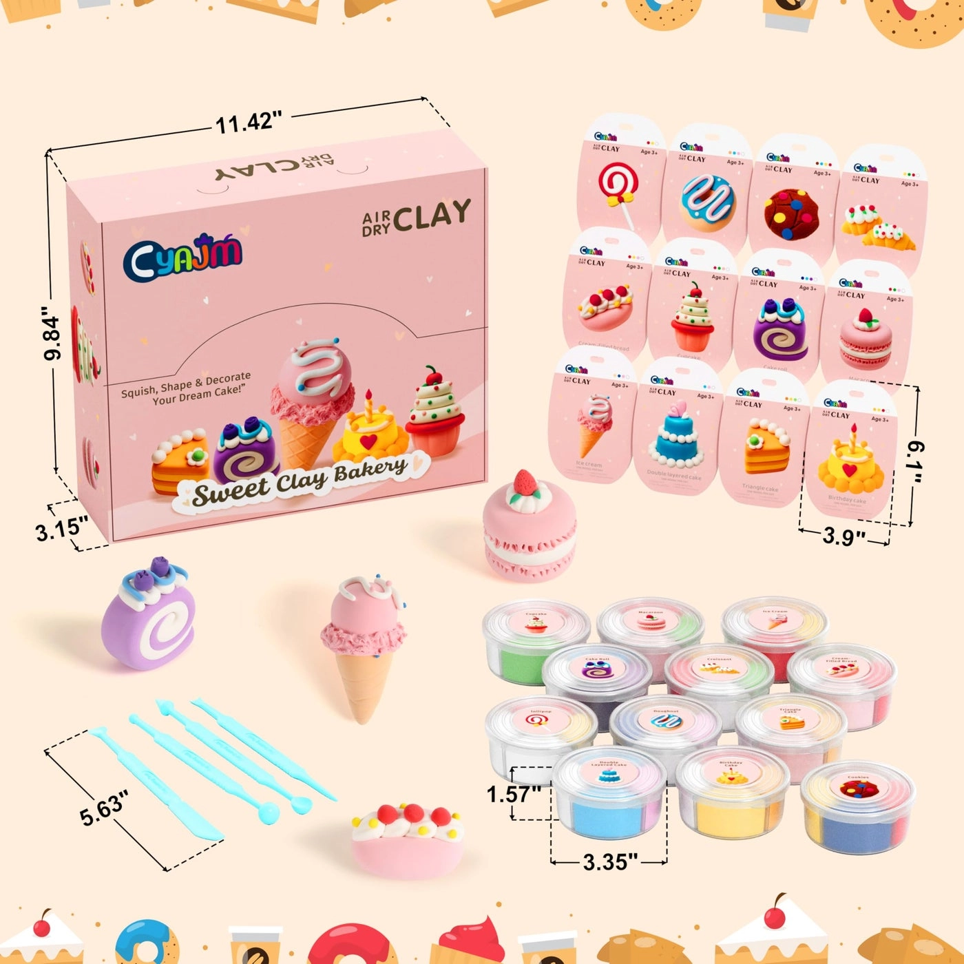 Air Dry Clay Kit - 12 Boxes Ultra Light Sculpting Tools & Tutorials