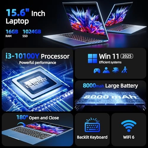 Y101 - 15.6'' Core i3-10100Y 16GB DDR3 1024GB SSD