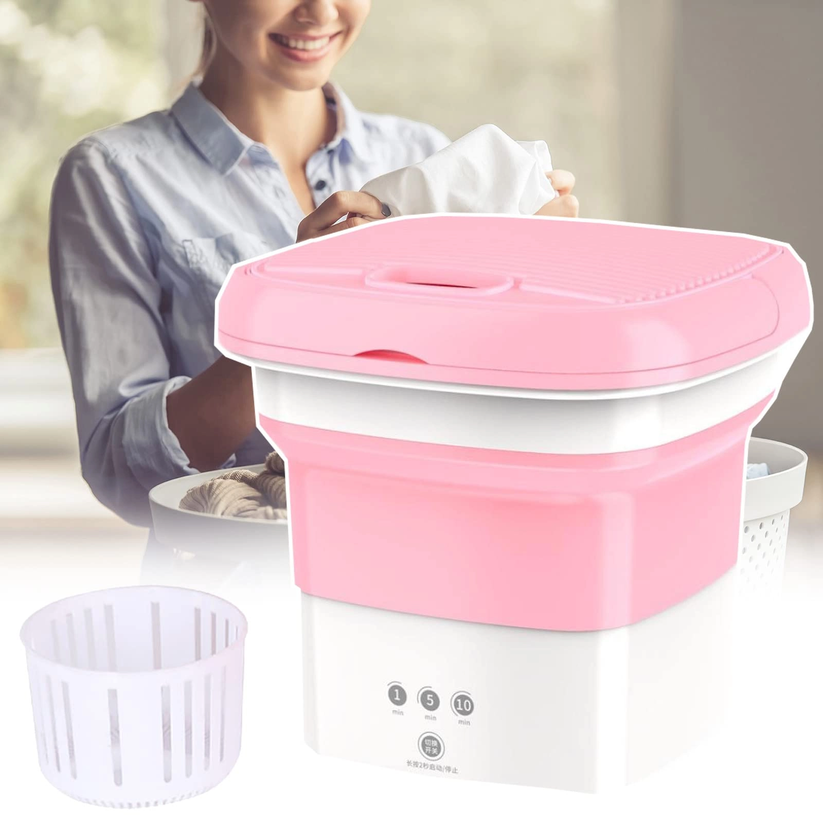 Folding washing machine