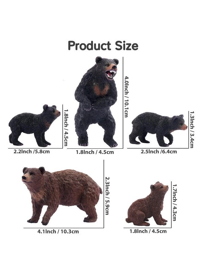 Forest Animals - Bear Family Figures 6 pcs